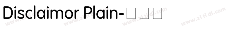 Disclaimor Plain字体转换